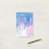 Blauwe en Paarse Waterverf | Blocnote Post-it® Notes (Op bureau)