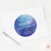 Blauwe en Paarse waterverf cosmetica pot label (Envelop)