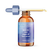 Blauwe en Paarse waterverf druppelflesetiket Labels