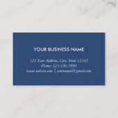 Blauwe en Paarse Waterverf en Gold Faux Folie Visitekaartje (Achterkant)