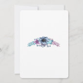 Blauwe en Paarse Waterverf Floral Bachelorette Kaart (Achterkant)