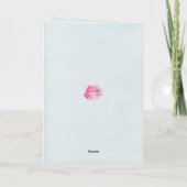 Blauwe en Paarse Waterverf Happy Birthday Kaart (Achterkant)