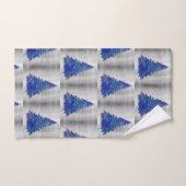 Blauwe en Paarse waterverf kerstboom Bad Handdoek (Handdoek)