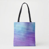 Blauwe en Paarse Waterverf Ombre Tote Bag (Voorkant)