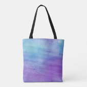 Blauwe en Paarse Waterverf Ombre Tote Bag (Achterkant)