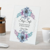 Blauwe en Paarse Waterverf Reclamebord Met Voetstuk (Insitu)