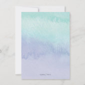 Blauwe en Paarse Waterverf Wash Note Kaart Notitiekaartje (Achterkant)