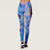 Blauwe en Paarse yogabroek Leggings (Achterkant)