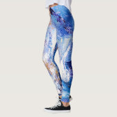 Blauwe en Paarse yogabroek Leggings (Links)