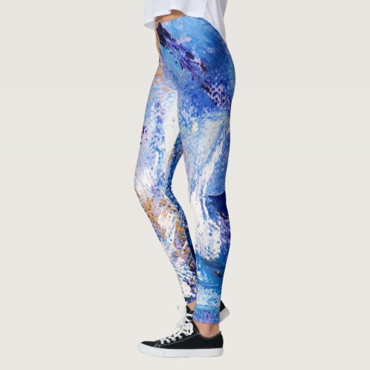 Blauwe en Paarse yogabroek Leggings (Links)