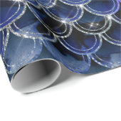 Blauwe en Paarse zeemeerminnen Cadeaupapier (Rol Hoek)