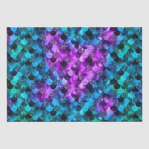 Blauwe en Paarse zeeschelpen Tissuepapier