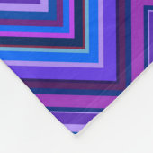 Blauwe en paarse zigzagstroken fleece deken (Hoek)