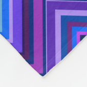 Blauwe en paarse zigzagstroken fleece deken (Hoek)