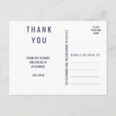 Blauwe en Paarse zonnebloemen Hartelijk dank Briefkaart (Achterkant)