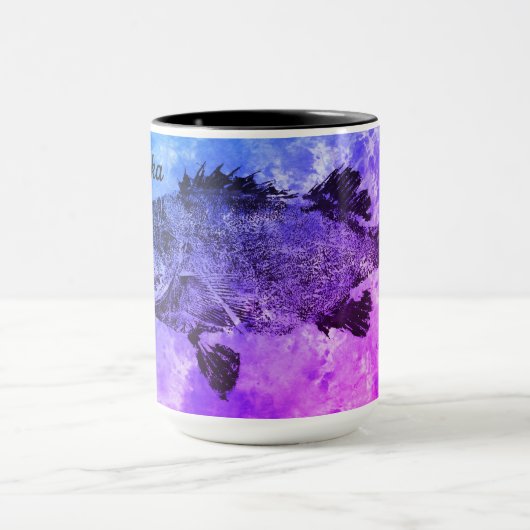 Blauwe en Paarse zwarte Zee, zeewaarts, Alaska - M Mok (Midden)