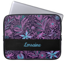 Blauwe en paarsste neonbloemen