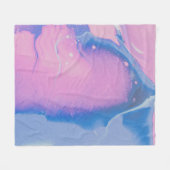 BLAUWE EN PASTEL-PAINT FLEECE DEKEN (Voorkant (Horizontaal))