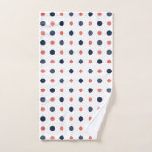 Blauwe en perzikstippen  bad handdoek (Handdoek)