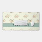 Blauwe en Rode Bloemen, Blauw, Jouw naam Bureaumat (Keyboard & Muis)