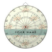 Blauwe en Rode Bloemen, Blauw, Jouw naam Dartbord (Voorkant)