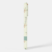 Blauwe en Rode Bloemen, Blauw, Jouw naam iPhone Hoesje (Rechterkant)