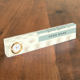 Blauwe en Rode Bloemen, Blauw, Jouw naam Naambordje