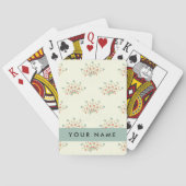 Blauwe en Rode Bloemen, Blauw, Jouw naam Pokerkaarten (Achterkant)