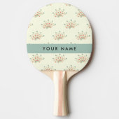 Blauwe en Rode Bloemen, Blauw, Jouw naam Tafeltennisbatje (Voorkant)