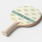 Blauwe en Rode Bloemen, Blauw, Jouw naam Tafeltennisbatje (Voorkant Gekanteld)