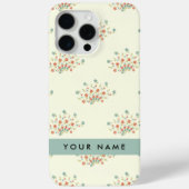Blauwe en Rode Bloemen, Blauw, Uw Naam Case-Mate iPhone Case (Achterkant)