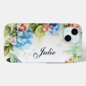 Blauwe en Rode Bloemen Bruiloft Case-Mate iPhone Case (Achterkant (horizontaal))