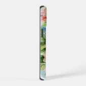 Blauwe en Rode Bloemen Bruiloft iPhone 15 Case (Rechterkant)