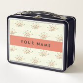 Blauwe en rode bloemen, rood, Jouw naam (Voorkant)