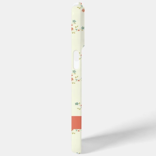 Blauwe en rode bloemen, rood, Jouw naam Case-Mate iPhone Case (Achterkant / Rechts)