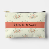 Blauwe en rode bloemen, rood, Jouw naam Etui (Voorkant)