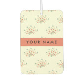 Blauwe en rode bloemen, rood, Jouw naam Luchtverfrisser (Voorkant)