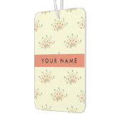 Blauwe en rode bloemen, rood, Jouw naam Luchtverfrisser (Links)