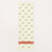 Blauwe en rode bloemen, rood, Jouw naam Yogamat (Voorkant)