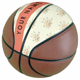 Blauwe en Rode Bloemen, Rood, Uw Naam Basketbal