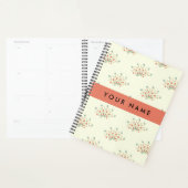 Blauwe en Rode Bloemen, Rood, Uw Naam Planner (Display)