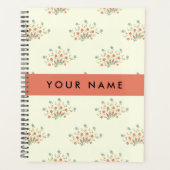 Blauwe en Rode Bloemen, Rood, Uw Naam Planner (Voorkant)