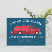 Blauwe en rode  brandweermotorboeien kaart (Staand voorkant)