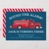 Blauwe en rode  brandweermotorboeien kaart (Voorkant / Achterkant)