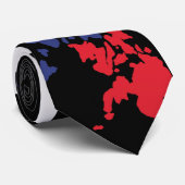 Blauwe en rode Filipijnse kaart Stropdas (Opgerold)