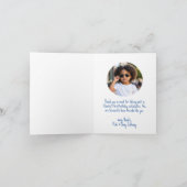 Blauwe en rode gevechtspiloot TopOne verjaardag Bedankkaart (Binnen)