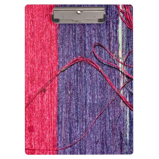 Blauwe en rode handgemaakte Thaise zijde Klembord (Voorkant)