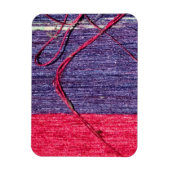 Blauwe en rode handgemaakte Thaise zijde Magneet (Verticaal)