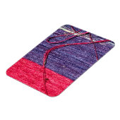 Blauwe en rode handgemaakte Thaise zijde Magneet (Linkerzijde)