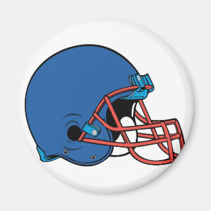 Blauwe en rode helm magneet